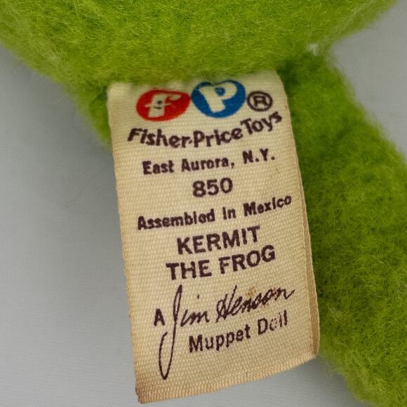 Vintage 1976 Fisher Price #850 Kermit the Frog 18” Stuffed Plush Doll Jim Henson - Picture 6 of 9